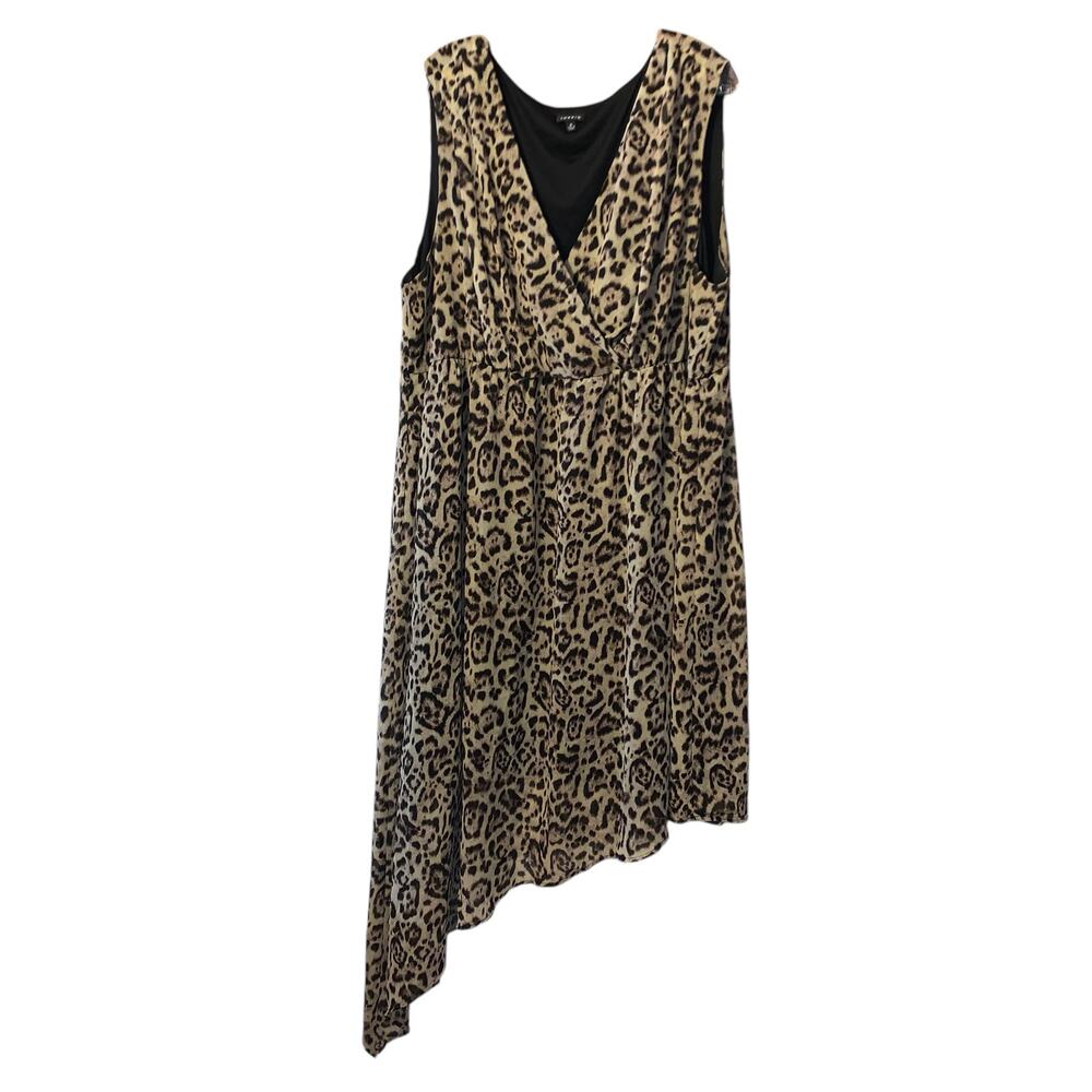 torrid leopard asymmetrical dress size 4 x
